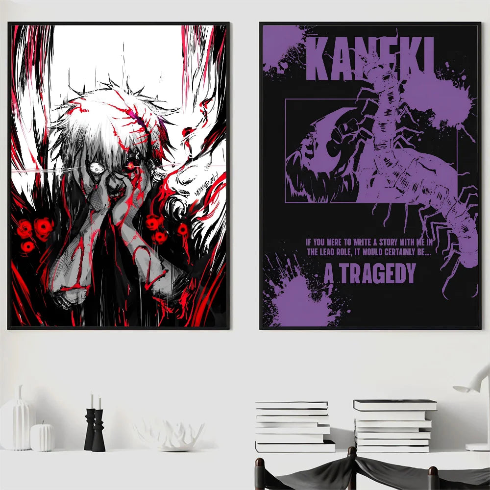Anime Tokyo Ghoul Poster Poster Paper Print Home Living Room Bedroom Entrance Bar Cafe Art Painting Decoration