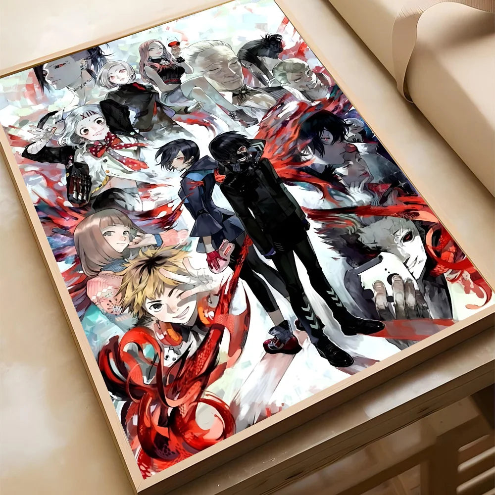 Anime Tokyo Ghoul Poster Poster Paper Print Home Living Room Bedroom Entrance Bar Cafe Art Painting Decoration