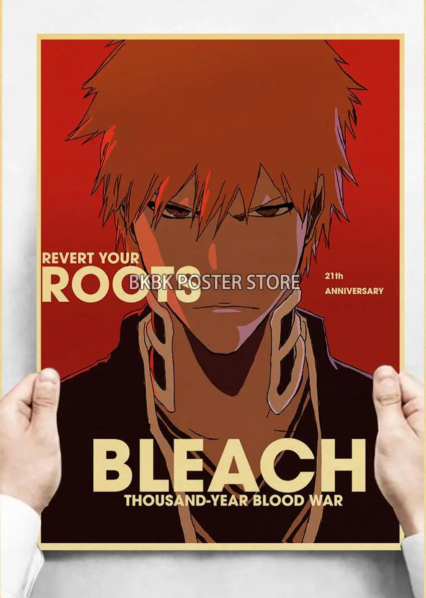 Japanese Anime Bleach ThousandYear Blood War Wall Art Poster  Coffee Boy Bedroom Decor Home Gift Prints Store Art Painting Wall