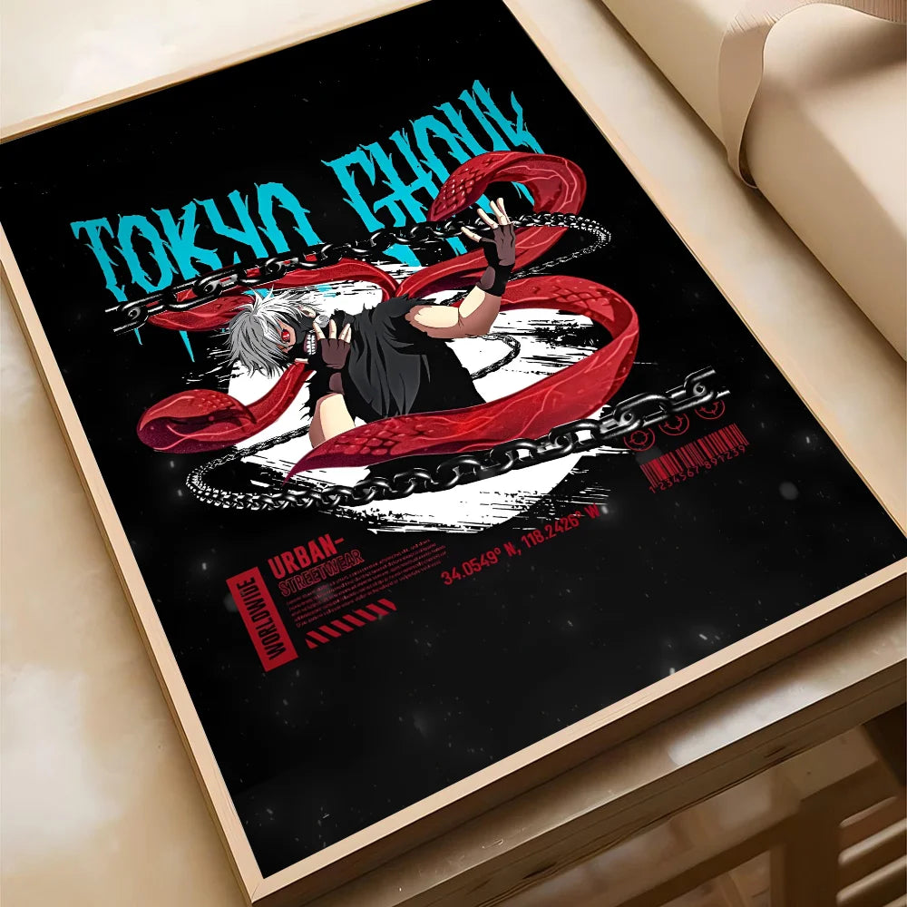 Anime Tokyo Ghoul Poster Poster Paper Print Home Living Room Bedroom Entrance Bar Cafe Art Painting Decoration