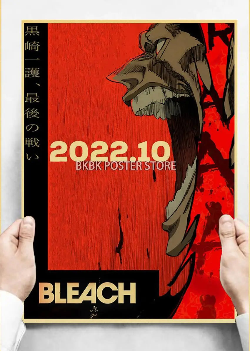 Japanese Anime Bleach ThousandYear Blood War Wall Art Poster  Coffee Boy Bedroom Decor Home Gift Prints Store Art Painting Wall