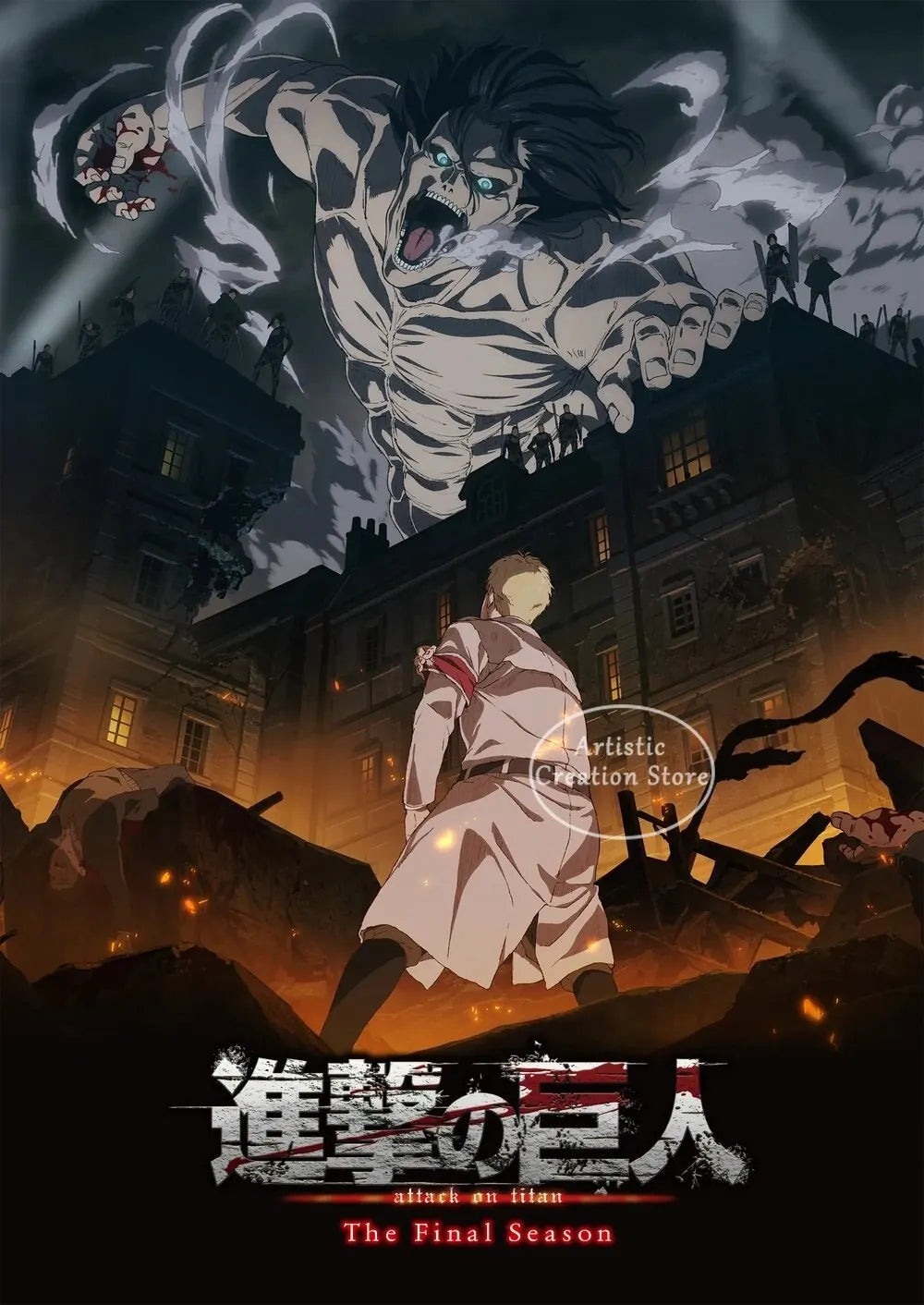 Attack on Titan  Canvas Art Poster  Anime Wall Decor for Bedroom Game Room
