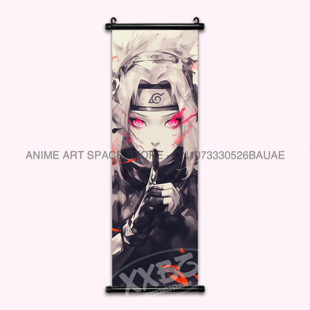 Anime Naruto Hanging Painting Hatake Kakashi Wall Art Scrolls Picture Uchiha Sasuke Home Decor Canvas Poster Haruno Sakura Mural
