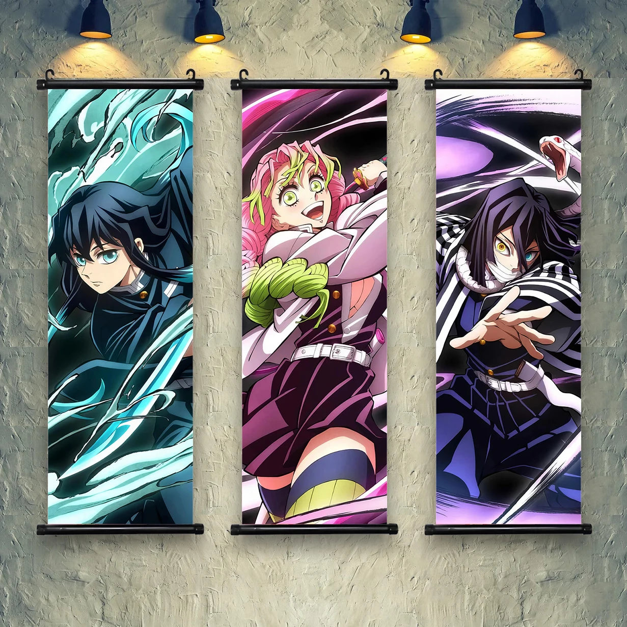 Demon Slayer Wallpaper Comic Poster Wall Artwork Print Anime Hanging Scroll Hashira Home Decoration Art Canvas Painting Kid Gift