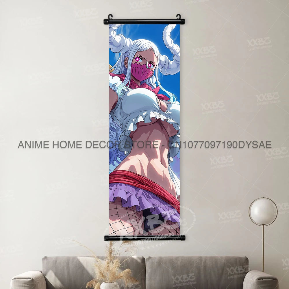One Piece Posters Monkey D. Luffy Scrolls Pictures Vinsmoke Sanji Roronoa Anime Home Decor Zoro Hanging Painting Wall Art Shanks