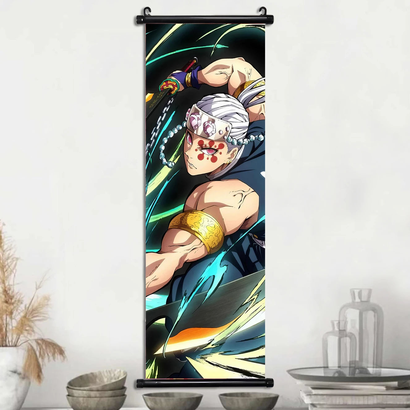 Demon Slayer Wallpaper Comic Poster Wall Artwork Print Anime Hanging Scroll Hashira Home Decoration Art Canvas Painting Kid Gift