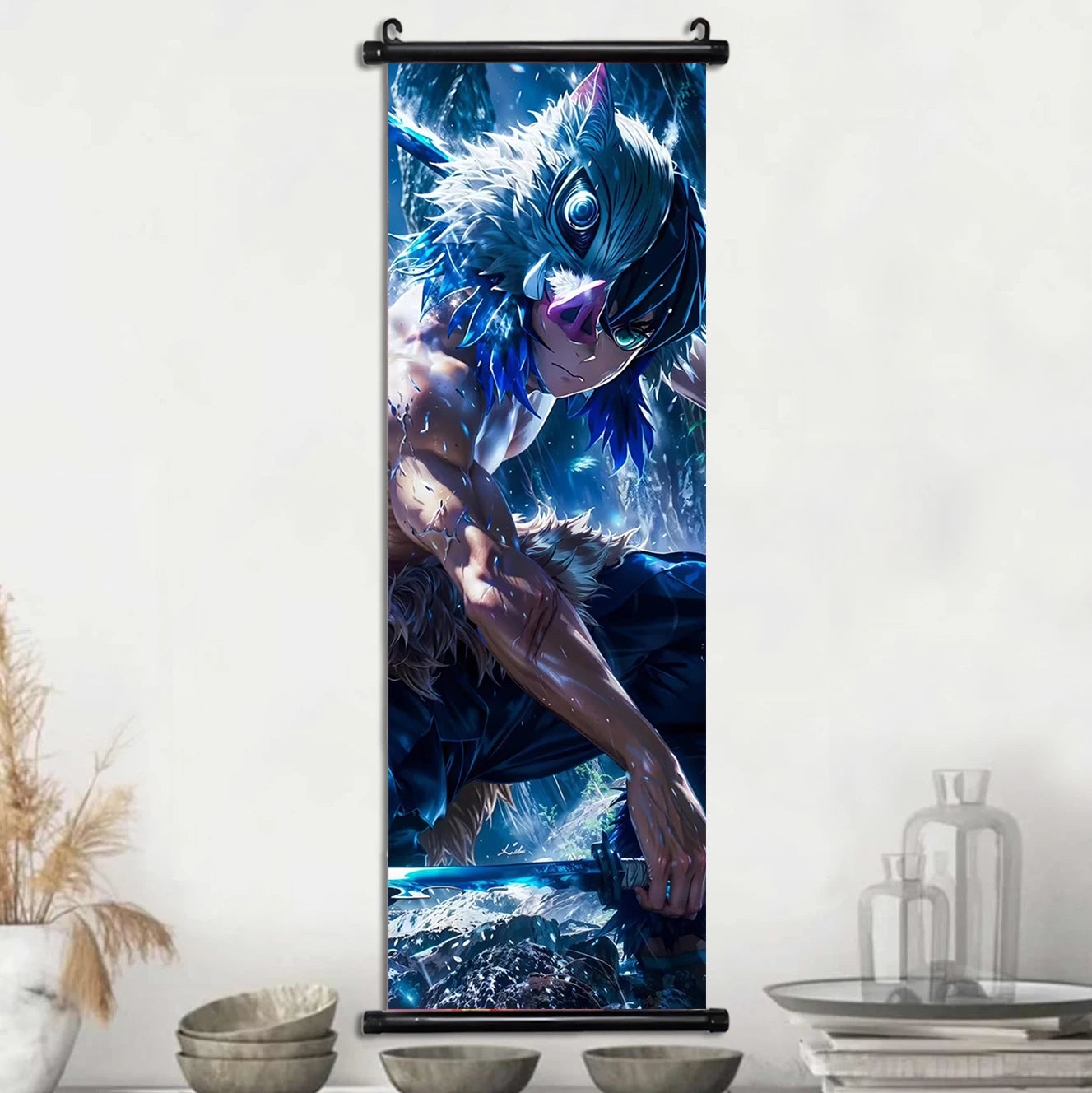 Demon Slayer Wallpaper Comic Poster Wall Artwork Print Anime Hanging Scroll Hashira Home Decoration Art Canvas Painting Kid Gift
