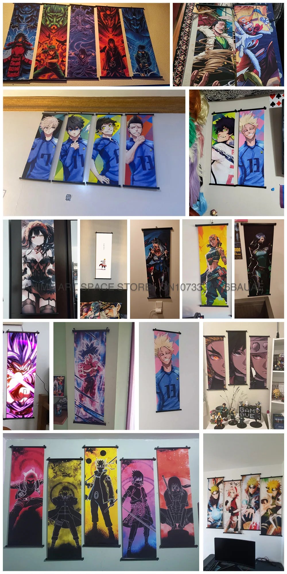 Anime Naruto Hanging Painting Hatake Kakashi Wall Art Scrolls Picture Uchiha Sasuke Home Decor Canvas Poster Haruno Sakura Mural