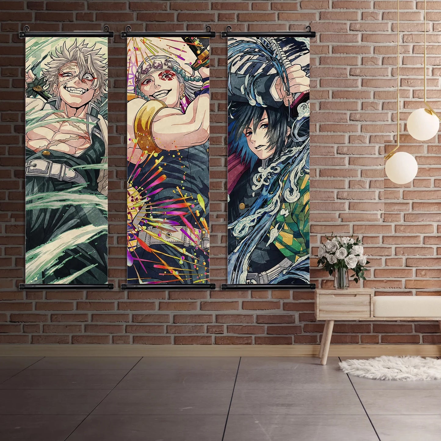 Demon Slayer Wallpaper Comic Poster Wall Artwork Print Anime Hanging Scroll Hashira Home Decoration Art Canvas Painting Kid Gift