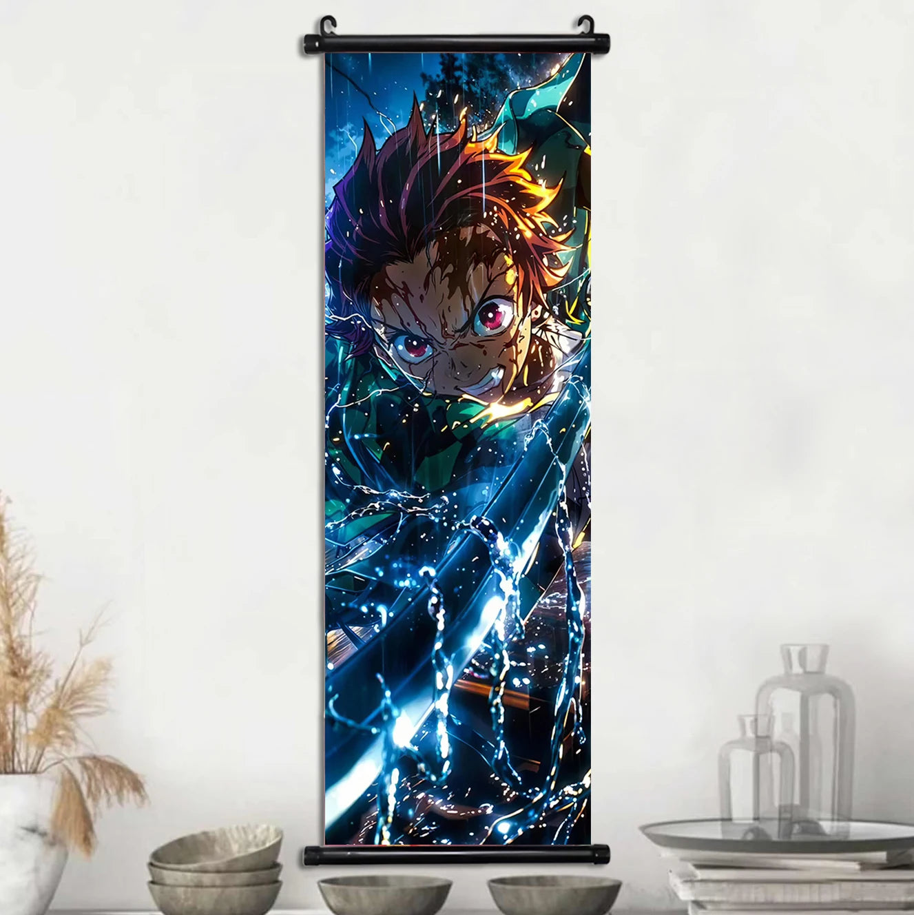 Demon Slayer Wallpaper Comic Poster Wall Artwork Print Anime Hanging Scroll Hashira Home Decoration Art Canvas Painting Kid Gift