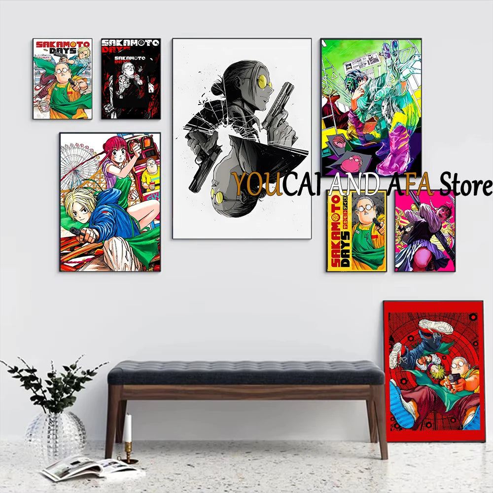 Sakamoto Days New Manga Anime Poster Canvas Painting Gaming Room Home Aesthetic Decor Sakamoto Days Anime Poster Manga Wall Art
