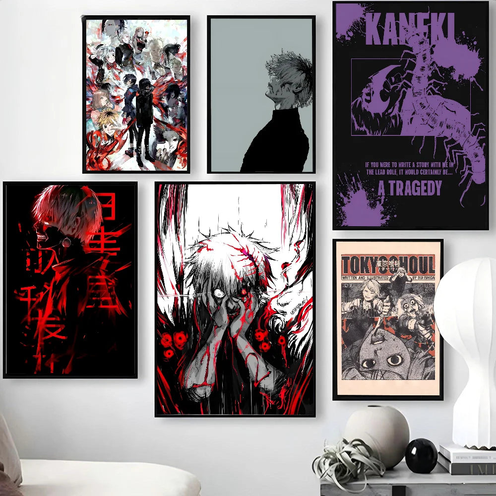 Anime Tokyo Ghoul Poster Poster Paper Print Home Living Room Bedroom Entrance Bar Cafe Art Painting Decoration