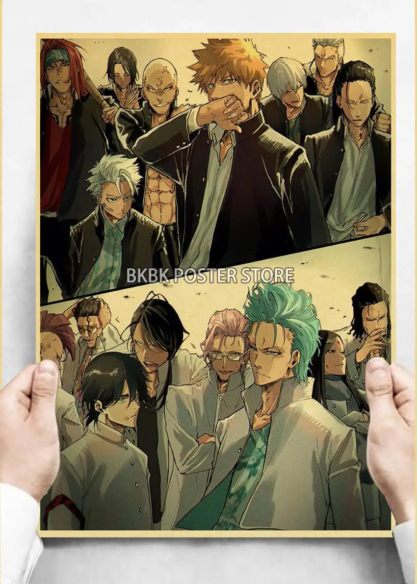 Japanese Anime Bleach ThousandYear Blood War Wall Art Poster  Coffee Boy Bedroom Decor Home Gift Prints Store Art Painting Wall