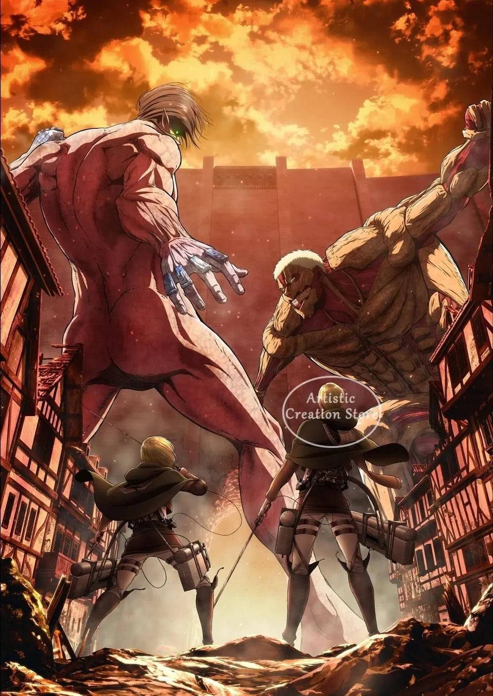 Attack on Titan  Canvas Art Poster  Anime Wall Decor for Bedroom Game Room