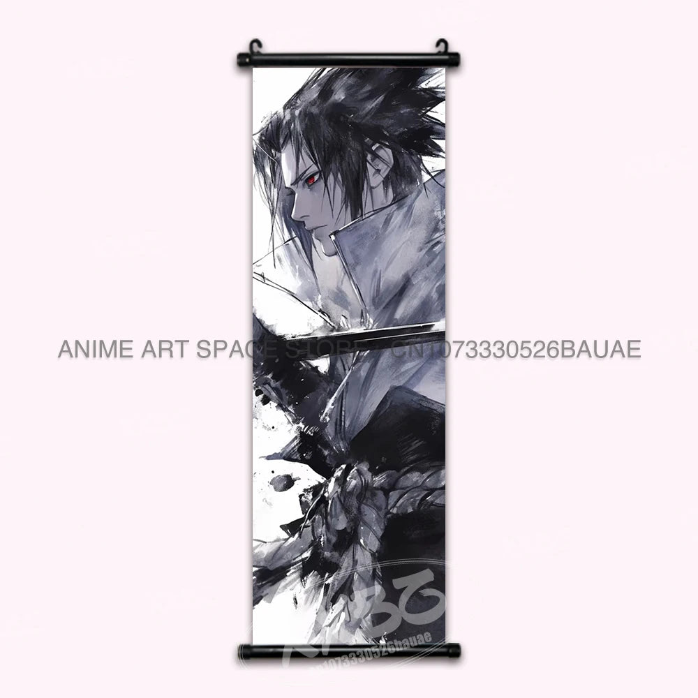 Anime Naruto Hanging Painting Hatake Kakashi Wall Art Scrolls Picture Uchiha Sasuke Home Decor Canvas Poster Haruno Sakura Mural