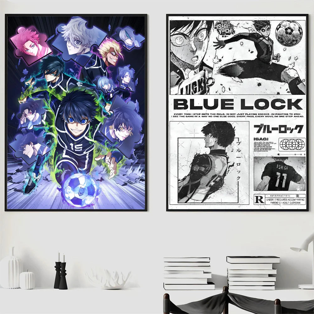 Anime Blue Lock Poster Poster Paper Print Home Living Room Bedroom Entrance Bar Cafe Art Painting Decoration