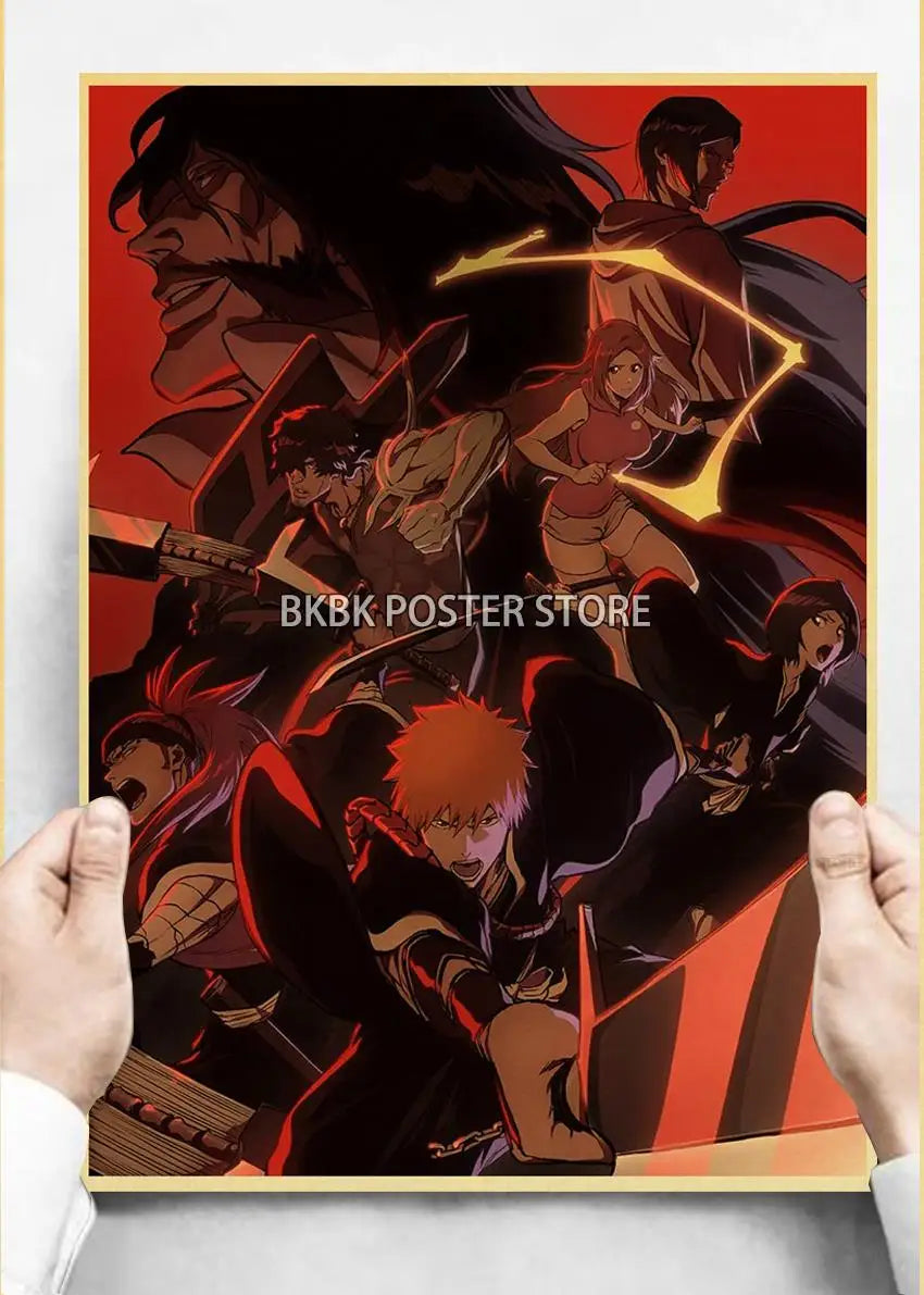 Japanese Anime Bleach ThousandYear Blood War Wall Art Poster  Coffee Boy Bedroom Decor Home Gift Prints Store Art Painting Wall