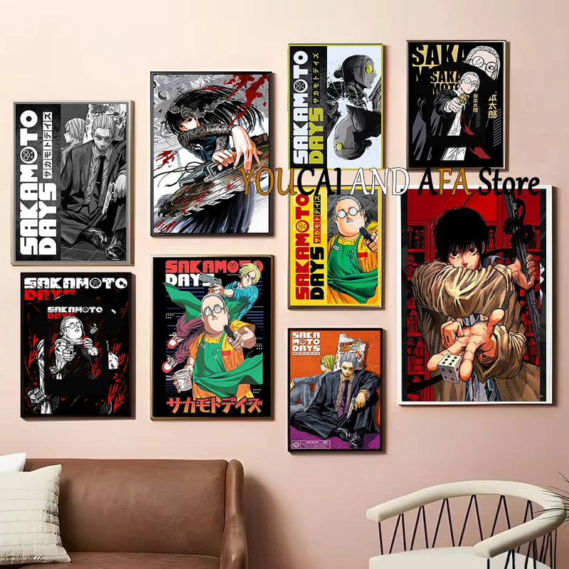 Sakamoto Days New Manga Anime Poster Canvas Painting Gaming Room Home Aesthetic Decor Sakamoto Days Anime Poster Manga Wall Art