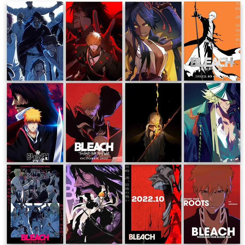 Japanese Anime Bleach ThousandYear Blood War Wall Art Poster  Coffee Boy Bedroom Decor Home Gift Prints Store Art Painting Wall