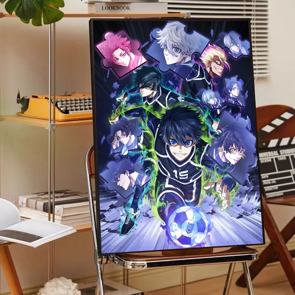 Anime Blue Lock Poster Poster Paper Print Home Living Room Bedroom Entrance Bar Cafe Art Painting Decoration