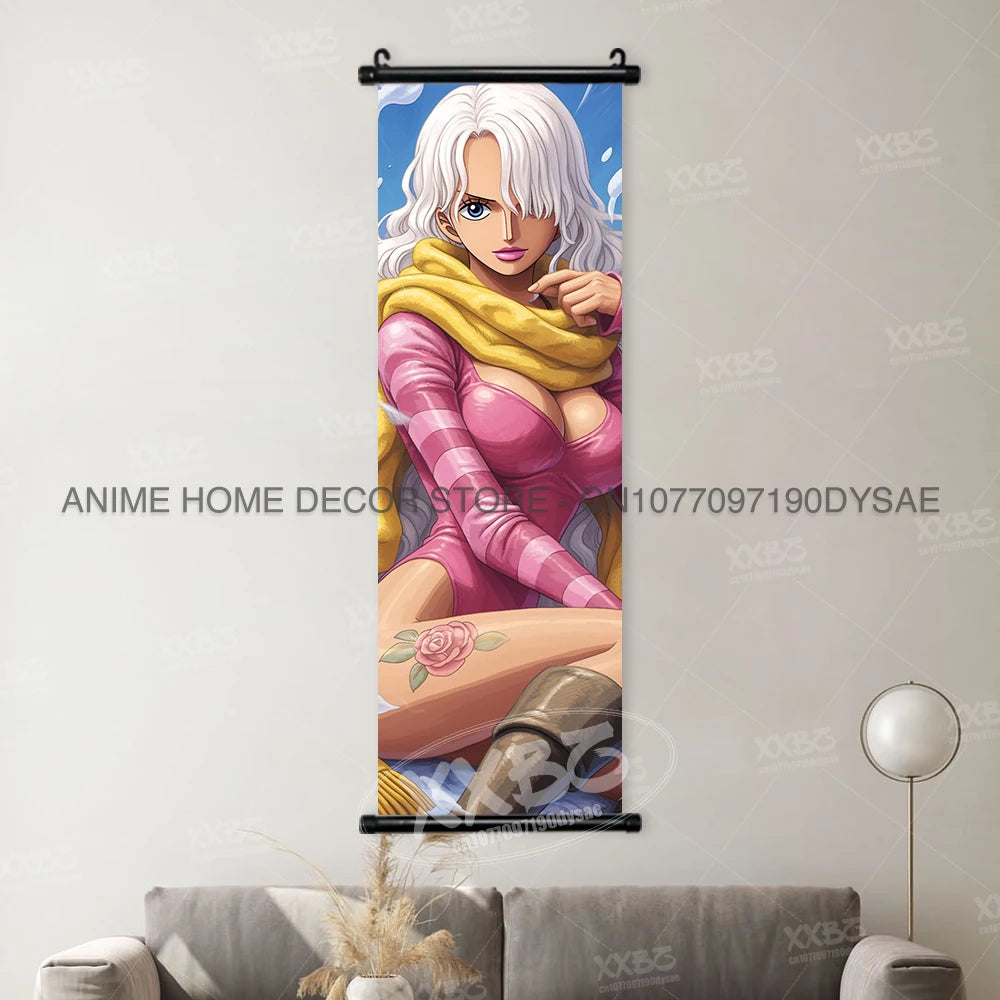 One Piece Posters Monkey D. Luffy Scrolls Pictures Vinsmoke Sanji Roronoa Anime Home Decor Zoro Hanging Painting Wall Art Shanks