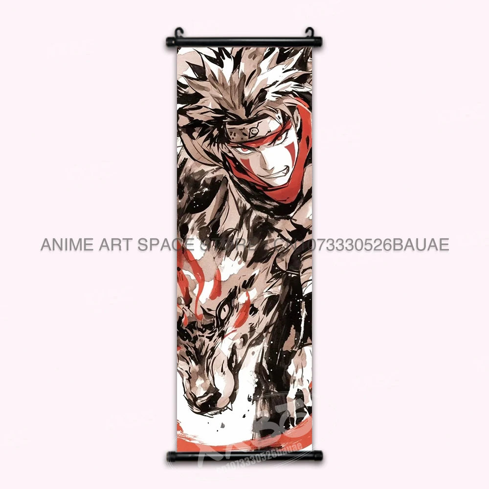 Anime Naruto Hanging Painting Hatake Kakashi Wall Art Scrolls Picture Uchiha Sasuke Home Decor Canvas Poster Haruno Sakura Mural