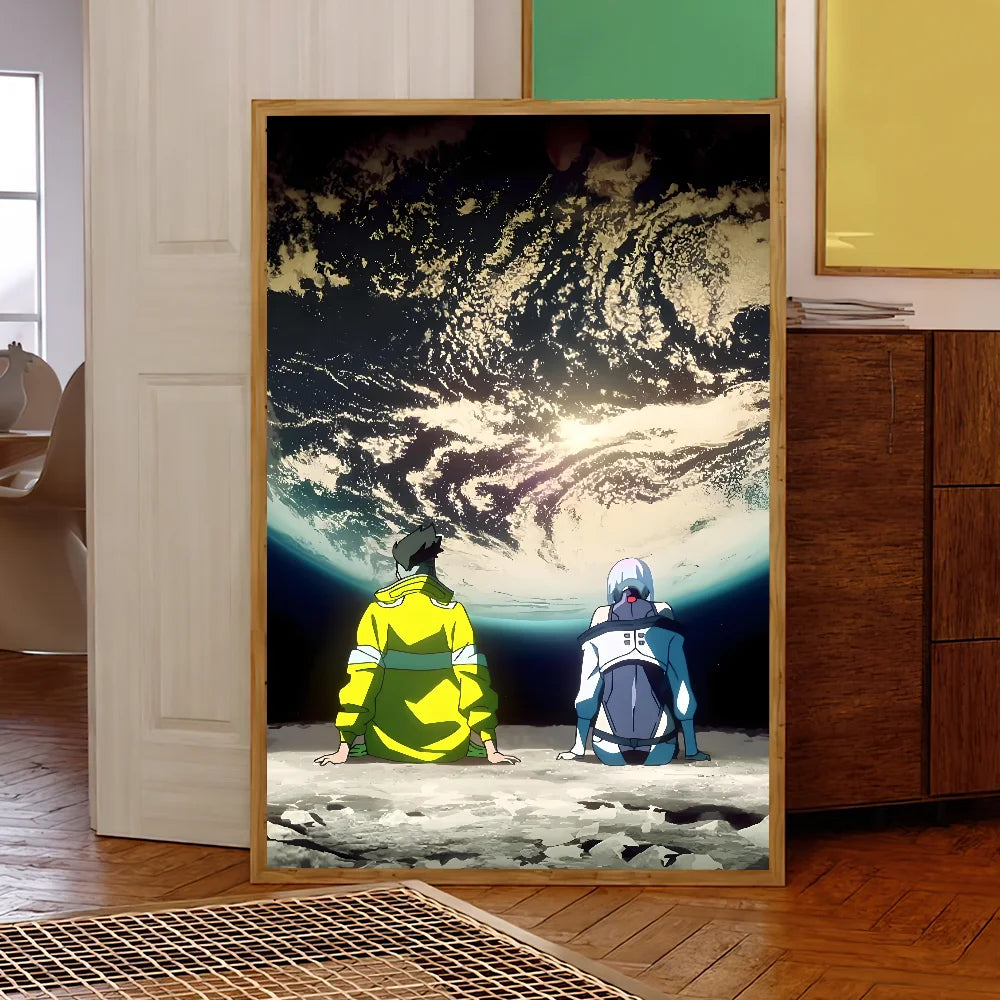 Anime C-Cyberpunk E-Edgerunners Poster Self Adhesive Painting Living Room Office Decoration Bedroom Home Wall Sticker Prints