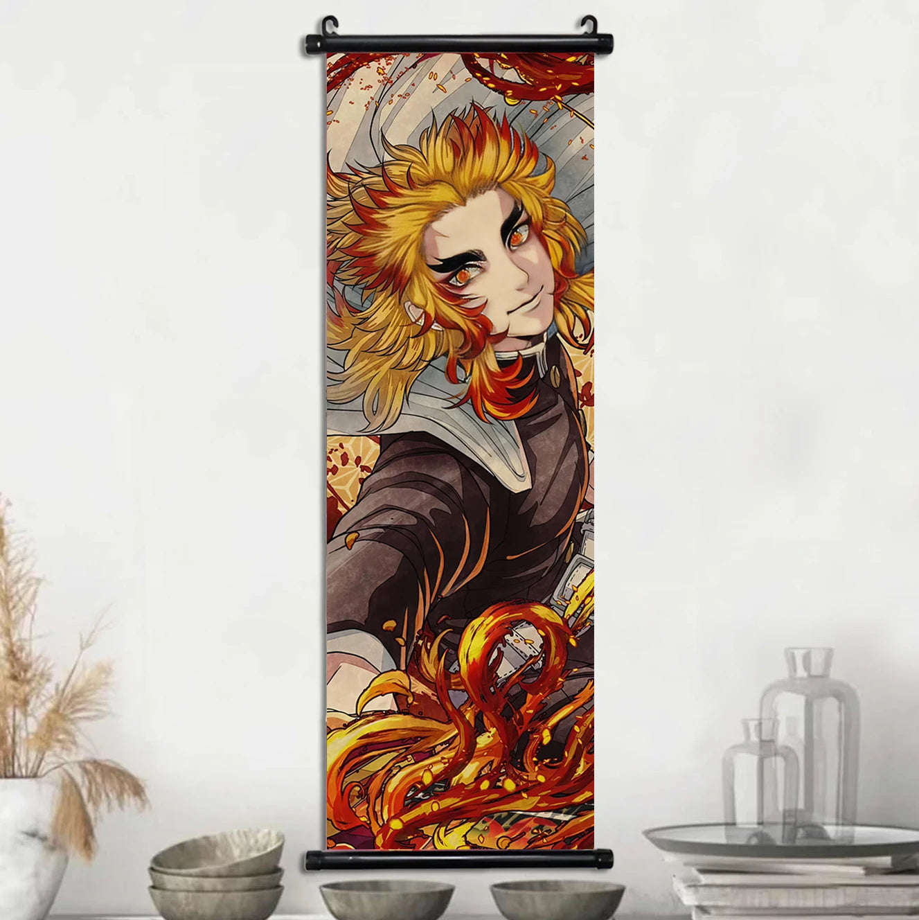 Demon Slayer Wallpaper Comic Poster Wall Artwork Print Anime Hanging Scroll Hashira Home Decoration Art Canvas Painting Kid Gift