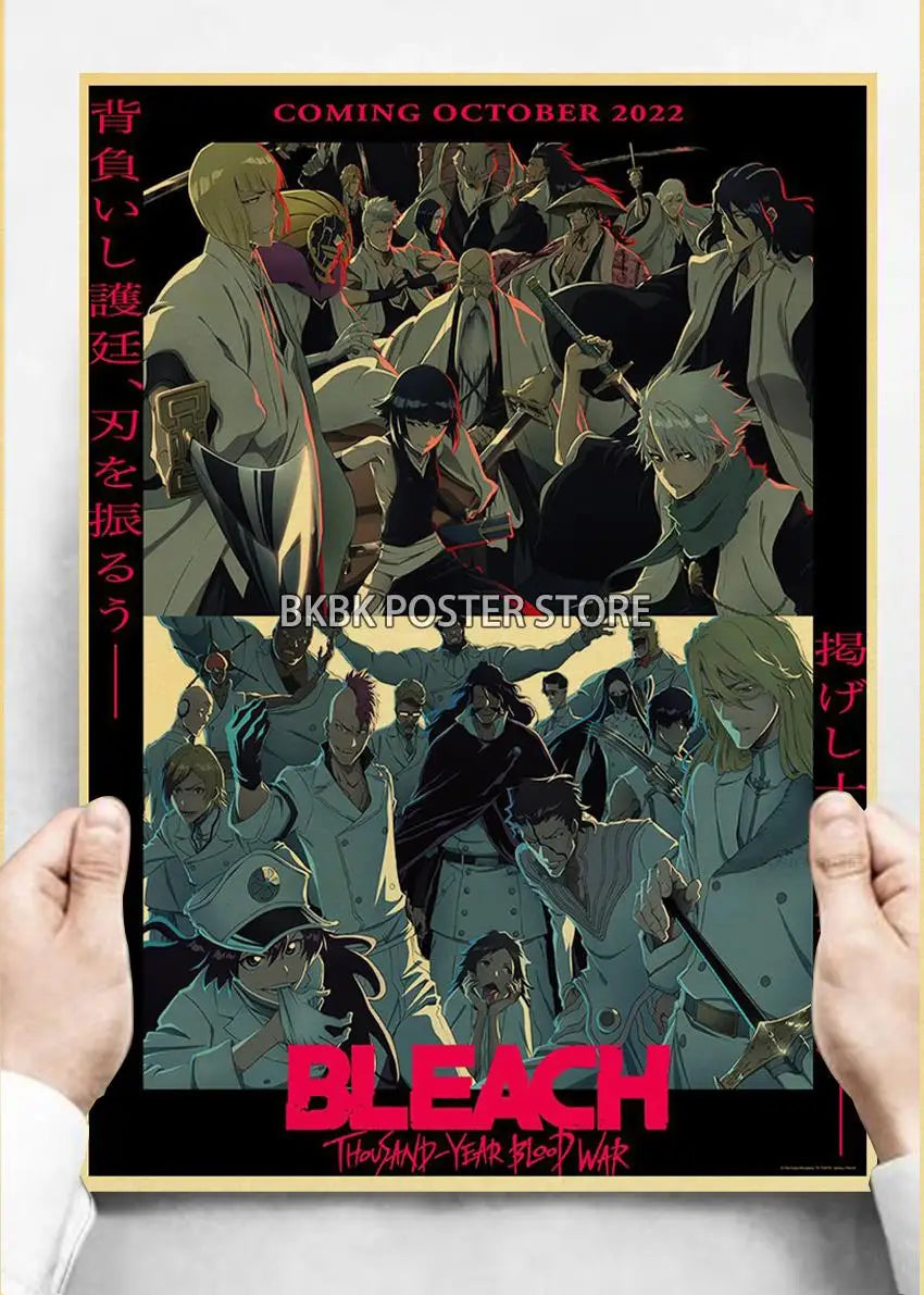 Japanese Anime Bleach ThousandYear Blood War Wall Art Poster  Coffee Boy Bedroom Decor Home Gift Prints Store Art Painting Wall