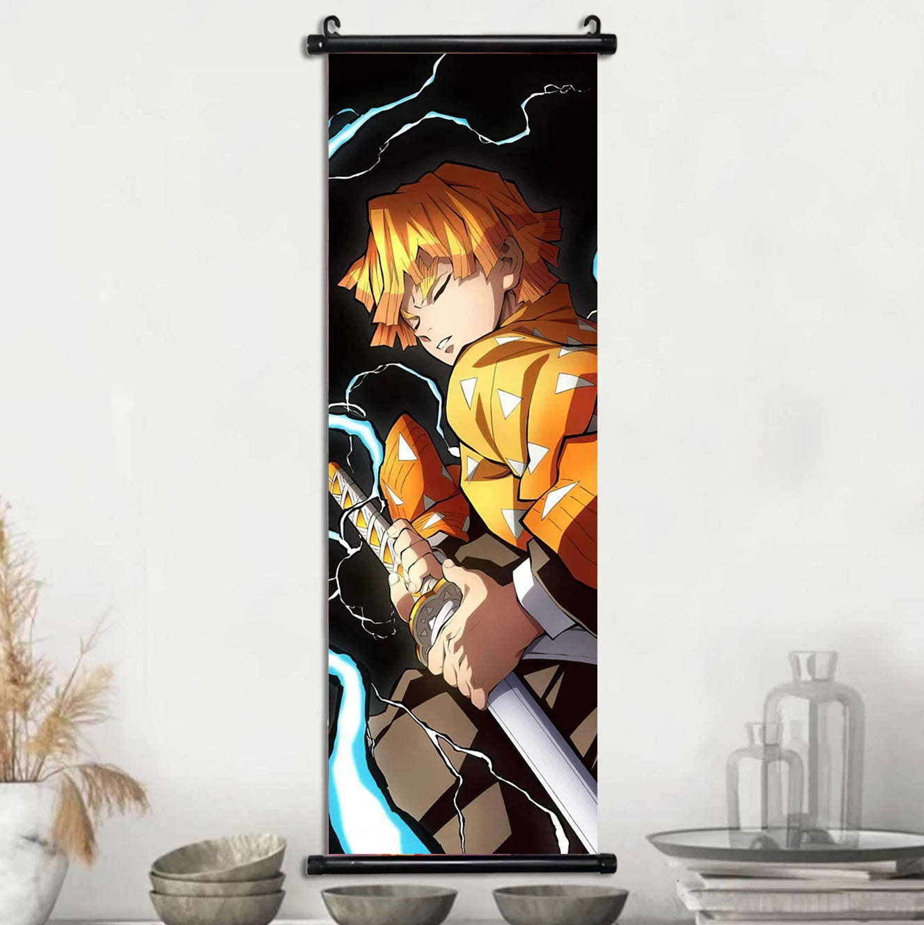 Demon Slayer Wallpaper Comic Poster Wall Artwork Print Anime Hanging Scroll Hashira Home Decoration Art Canvas Painting Kid Gift