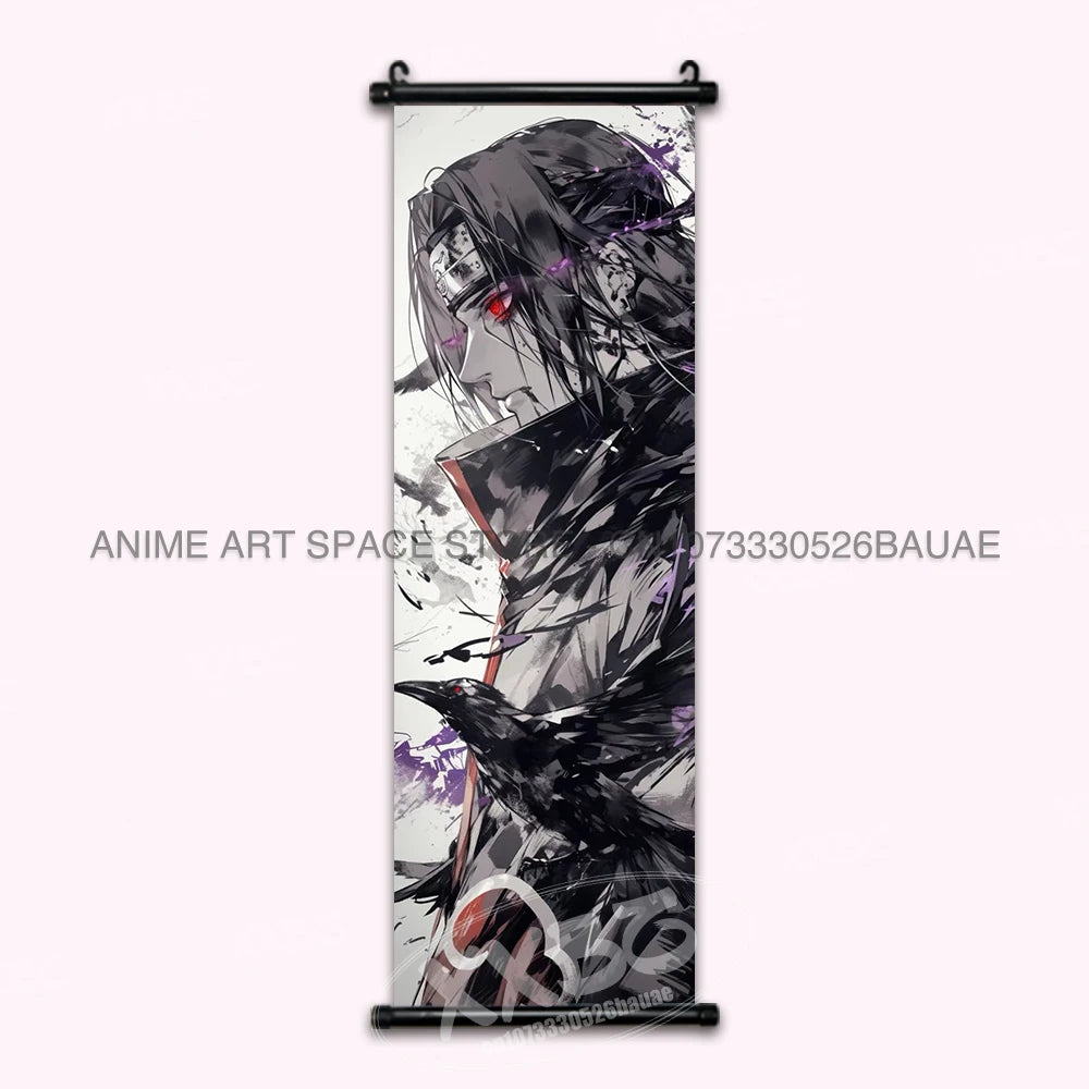 Anime Naruto Hanging Painting Hatake Kakashi Wall Art Scrolls Picture Uchiha Sasuke Home Decor Canvas Poster Haruno Sakura Mural