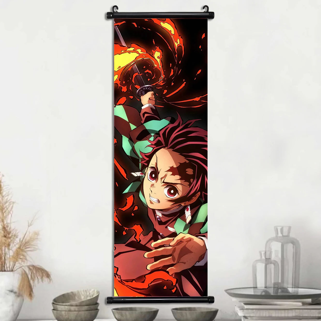 Demon Slayer Wallpaper Comic Poster Wall Artwork Print Anime Hanging Scroll Hashira Home Decoration Art Canvas Painting Kid Gift