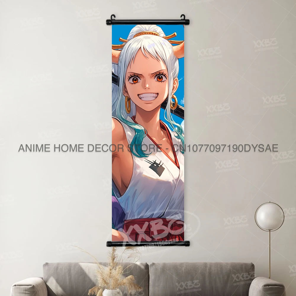 One Piece Posters Monkey D. Luffy Scrolls Pictures Vinsmoke Sanji Roronoa Anime Home Decor Zoro Hanging Painting Wall Art Shanks