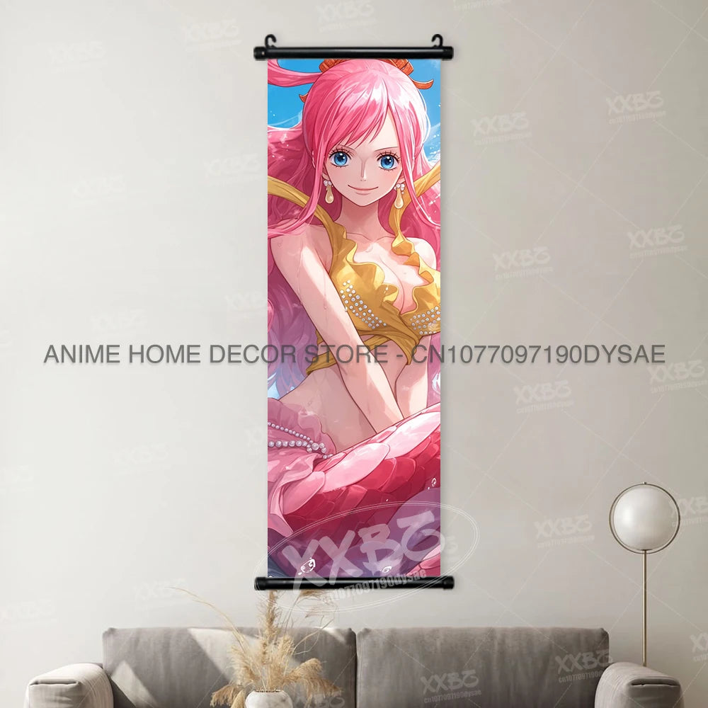 One Piece Posters Monkey D. Luffy Scrolls Pictures Vinsmoke Sanji Roronoa Anime Home Decor Zoro Hanging Painting Wall Art Shanks