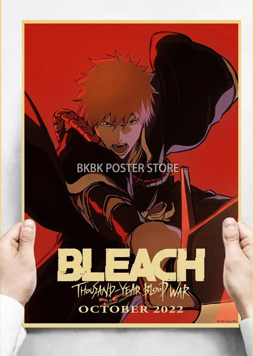 Japanese Anime Bleach ThousandYear Blood War Wall Art Poster  Coffee Boy Bedroom Decor Home Gift Prints Store Art Painting Wall