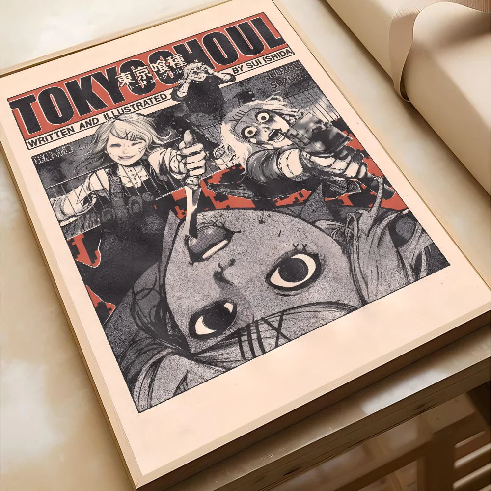 Anime Tokyo Ghoul Poster Poster Paper Print Home Living Room Bedroom Entrance Bar Cafe Art Painting Decoration