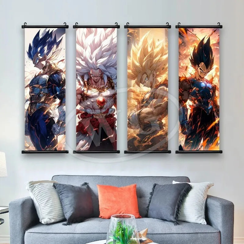 Dragon Ball Anime Poster Sun Wukong Home Decoration Kakarote Buo Wall Hanging Art Badok Scroll Painting Picture Saiya Wallpaper