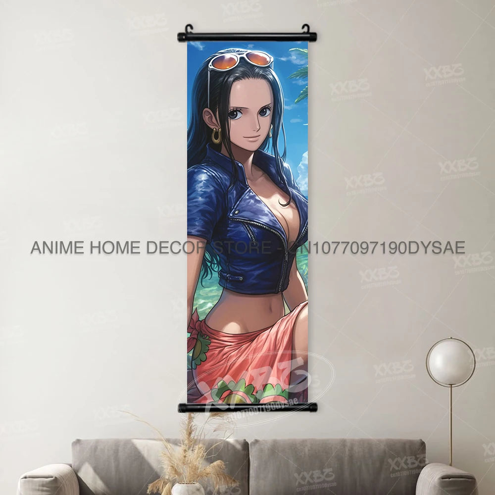 One Piece Posters Monkey D. Luffy Scrolls Pictures Vinsmoke Sanji Roronoa Anime Home Decor Zoro Hanging Painting Wall Art Shanks