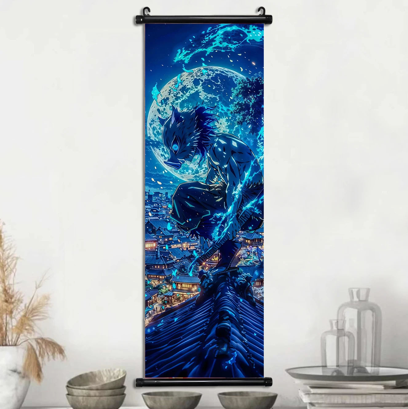 Demon Slayer Wallpaper Comic Poster Wall Artwork Print Anime Hanging Scroll Hashira Home Decoration Art Canvas Painting Kid Gift