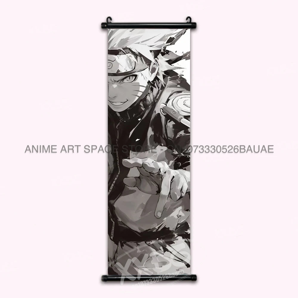 Anime Naruto Hanging Painting Hatake Kakashi Wall Art Scrolls Picture Uchiha Sasuke Home Decor Canvas Poster Haruno Sakura Mural