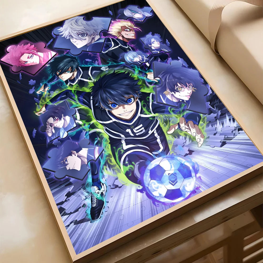 Anime Blue Lock Poster Poster Paper Print Home Living Room Bedroom Entrance Bar Cafe Art Painting Decoration