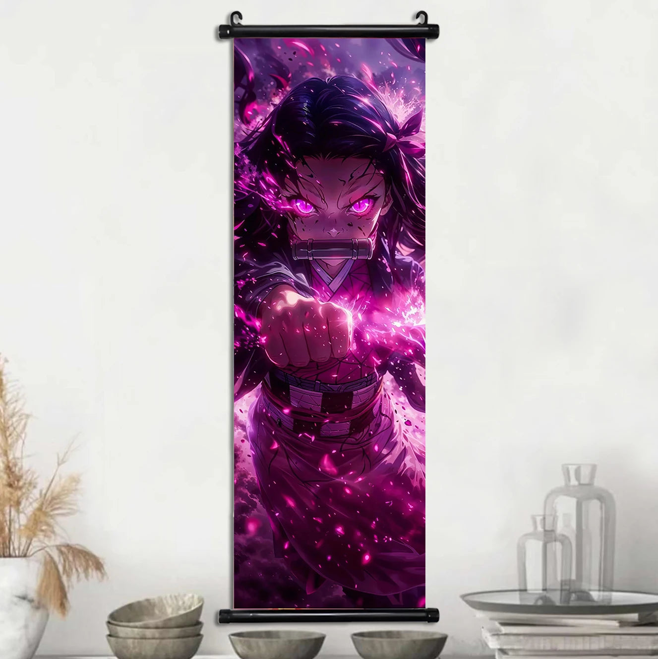 Demon Slayer Wallpaper Comic Poster Wall Artwork Print Anime Hanging Scroll Hashira Home Decoration Art Canvas Painting Kid Gift