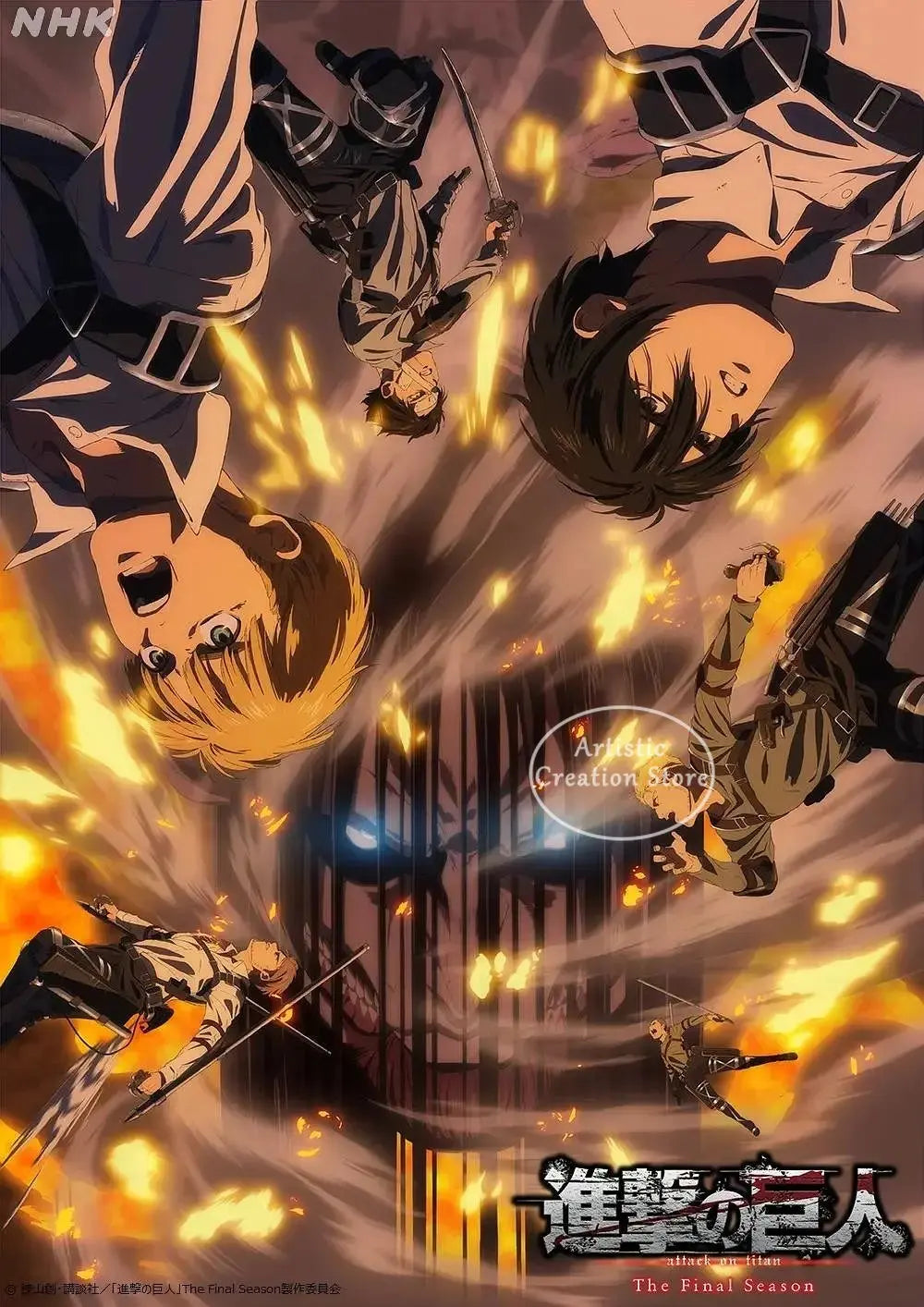 Attack on Titan  Canvas Art Poster  Anime Wall Decor for Bedroom Game Room