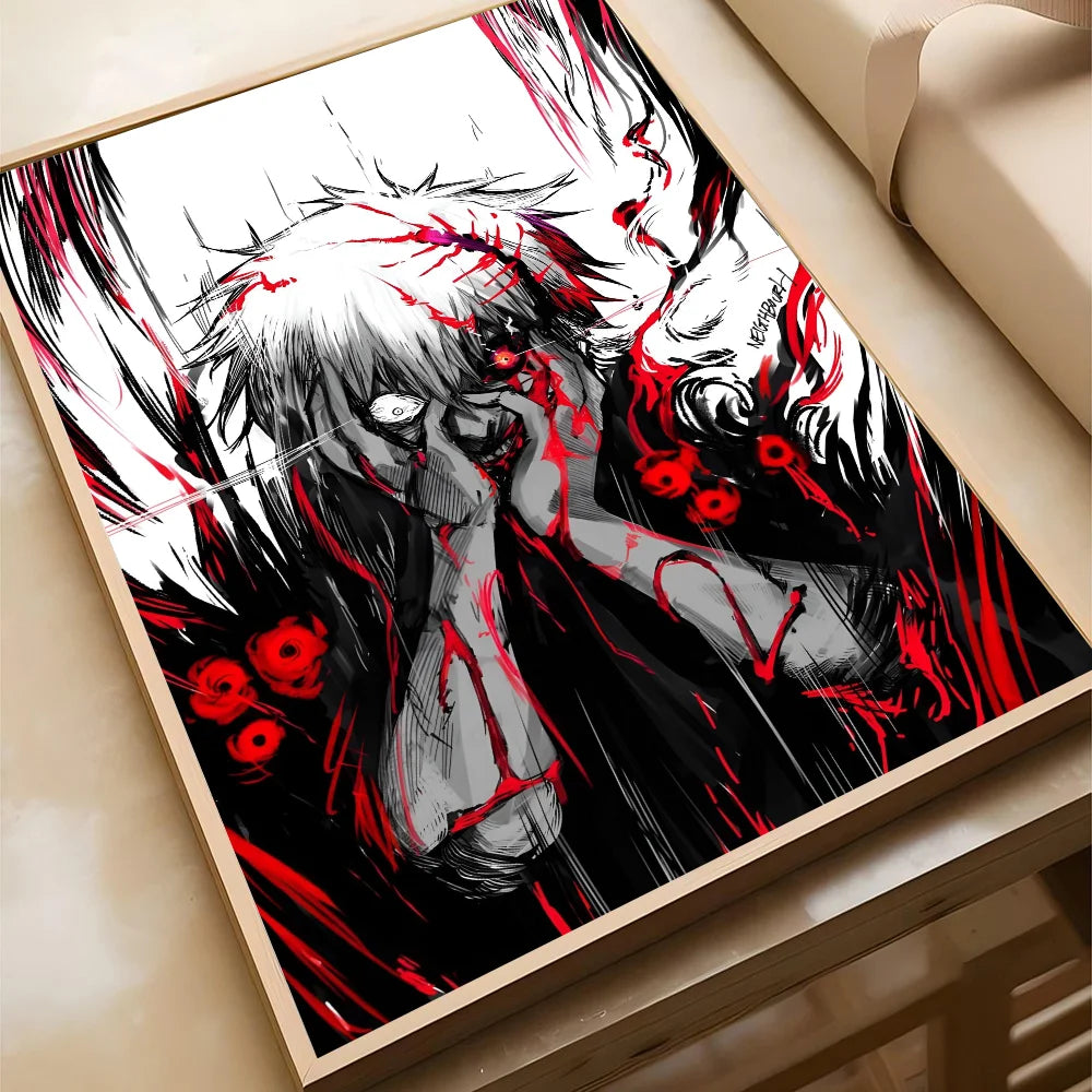 Anime Tokyo Ghoul Poster Poster Paper Print Home Living Room Bedroom Entrance Bar Cafe Art Painting Decoration
