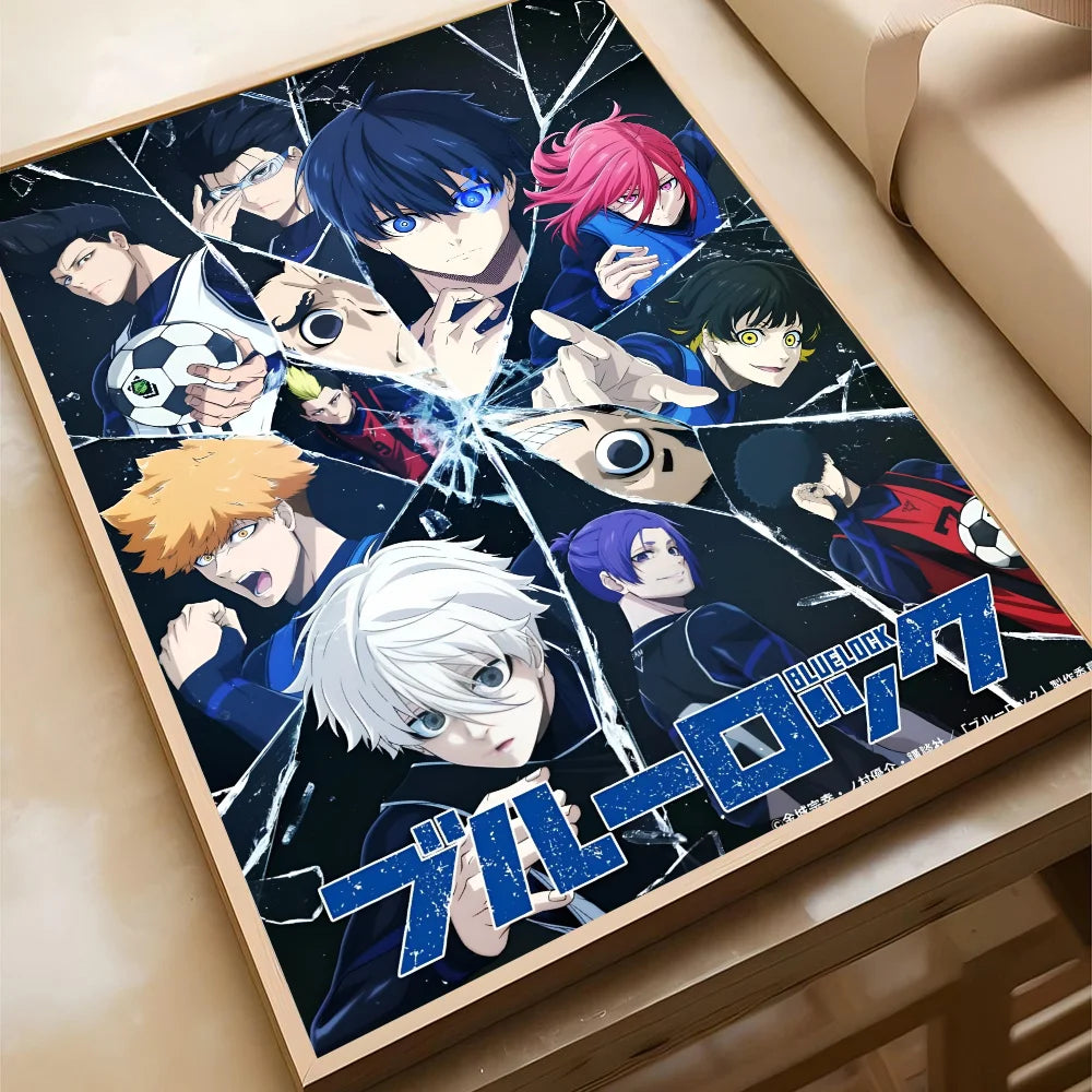 Anime Blue Lock Poster Poster Paper Print Home Living Room Bedroom Entrance Bar Cafe Art Painting Decoration