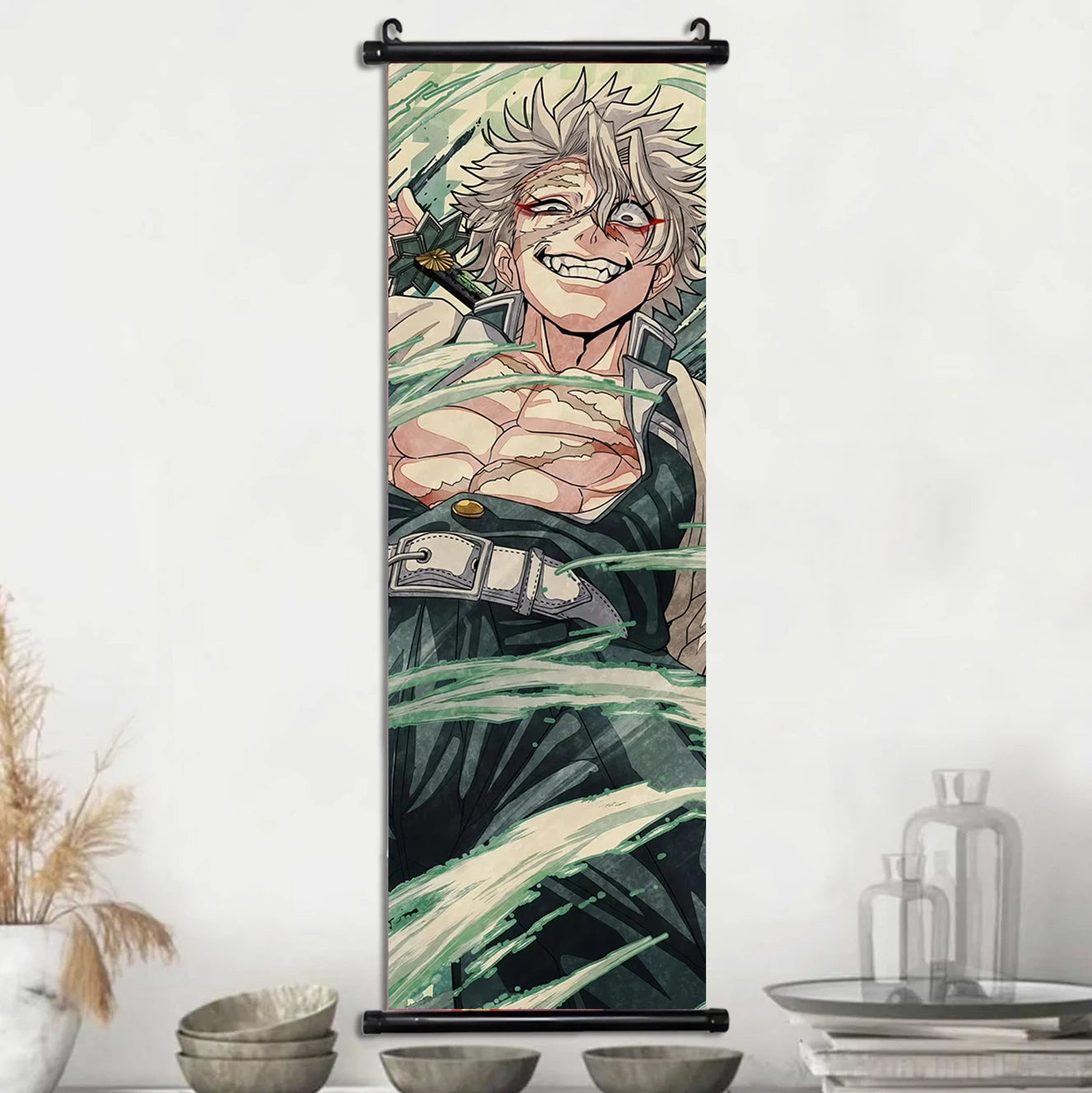 Demon Slayer Wallpaper Comic Poster Wall Artwork Print Anime Hanging Scroll Hashira Home Decoration Art Canvas Painting Kid Gift