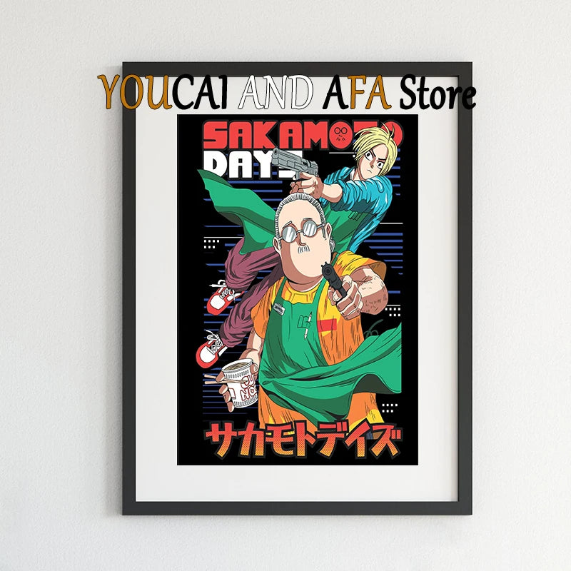 Sakamoto Days New Manga Anime Poster Canvas Painting Gaming Room Home Aesthetic Decor Sakamoto Days Anime Poster Manga Wall Art