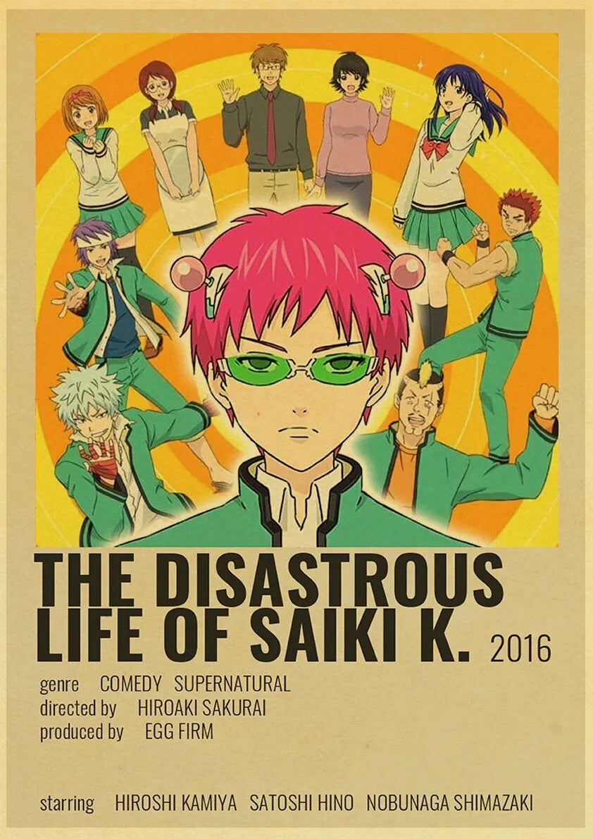 Classic Retro Japanese Anime Kraft Poster Collection Jujutsu Kaisen Akame Ga Kill Haikyu Your Name  Artistic Wall Sticker Decor