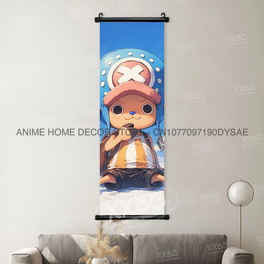 One Piece Posters Monkey D. Luffy Scrolls Pictures Vinsmoke Sanji Roronoa Anime Home Decor Zoro Hanging Painting Wall Art Shanks