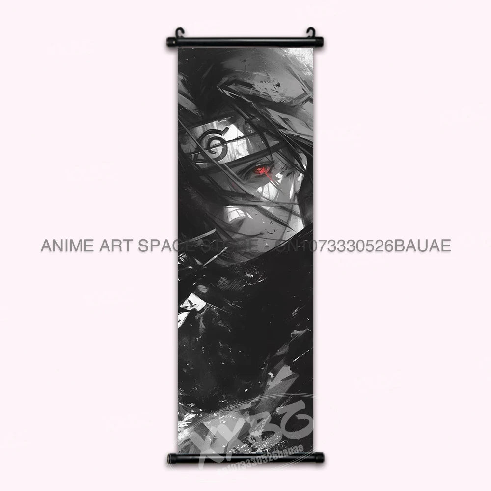 Anime Naruto Hanging Painting Hatake Kakashi Wall Art Scrolls Picture Uchiha Sasuke Home Decor Canvas Poster Haruno Sakura Mural